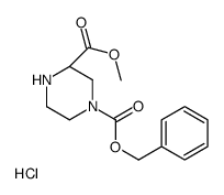 (S)-4-N-CBZ-PIPERAZINE-2-CARBOXYLIC ACID METHYL ESTER-HCl Structure
