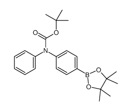 4-(N-boc-n-苯基氨基)苯硼酸频那醇酯结构式