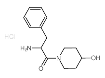 2-Amino-1-(4-hydroxy-1-piperidinyl)-3-phenyl-1-propanone hydrochloride结构式