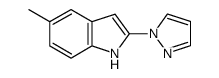 5-甲基-2-(1H-吡唑-1-基)-1H-吲哚结构式