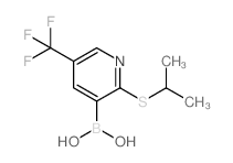 (2-(ISOPROPYLTHIO)-5-(TRIFLUOROMETHYL)PYRIDIN-3-YL)BORONIC ACID structure