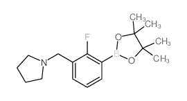 1-(2-氟-3-(4,4,5,5-四甲基-1,3,2-二氧硼杂环戊烷-2-基)苄基)吡咯烷图片