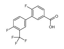 4-fluoro-3-[4-fluoro-3-(trifluoromethyl)phenyl]benzoic acid Structure