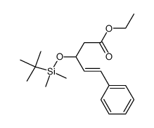 3-(tert-butyldimethylsilyloxy)-5-phenylpent-4-enoic acid ethyl ester结构式