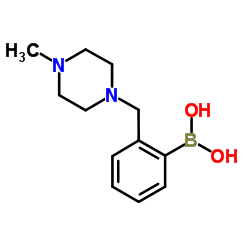 2-((4-甲基哌嗪-1-基)甲基)苯基硼酸结构式