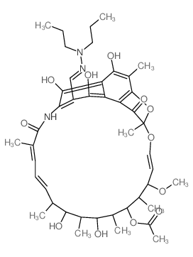 3-(dipropylhydrazono-methyl)-rifamycin Structure