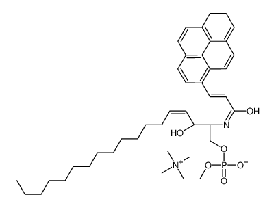 N-(3-(1-pyrene)propenoyl)sphingomyelin Structure
