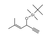 tert-butyldimethyl((5-methylhex-4-en-1-yn-3-yl)oxy)silane结构式