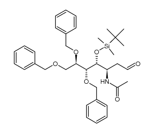 N-((3R,4R,5R,6R)-5,6,7-tris(benzyloxy)-4-((tert-butyldimethylsilyl)oxy)-1-oxoheptan-3-yl)acetamide Structure