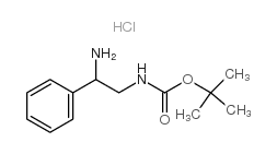 (2-氨基-2-苯基-乙基)-氨基甲酸叔丁酯盐酸盐结构式