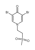 3,5-dibromo-1-(2-(methylsulfonyl)ethyl)pyridin-4(1H)-one结构式