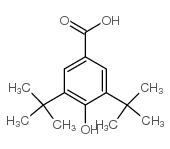 3,5-Di-tert-butyl-4-hydroxybenzoic acid structure