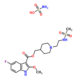 5-氟-2-甲氧基-1H-吲哚-3-羧酸 [1-[2-[(甲基磺酰基)氨基]乙基]-4-哌啶基]甲基酯结构式