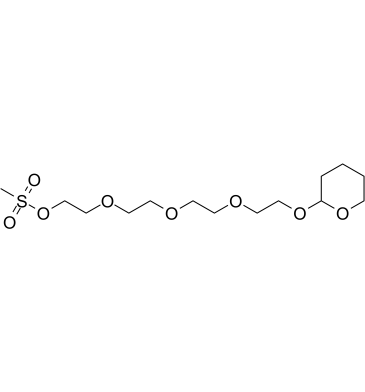 甲磺酸酯-四聚乙二醇-四氢吡喃醚结构式