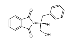 (+)-(R)-2-(1-benzyl-2-hydroxyethyl)-1H-isoindole-1,3(2H)-dione结构式