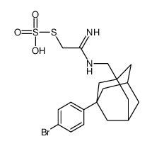 Thiosulfuric acid, S-(2-(((3-(4-bromophenyl)tricyclo(3.3.1.1(sup 3,7)) dec-1-yl)methyl)amino)-2-iminoethyl) ester Structure