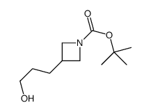 3-(3-羟基丙基)氮杂环丁烷-1-甲酸叔丁酯结构式
