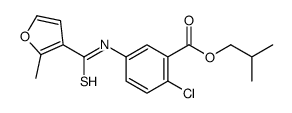 2-methylpropyl 2-chloro-5-[(2-methylfuran-3-carbothioyl)amino]benzoate结构式