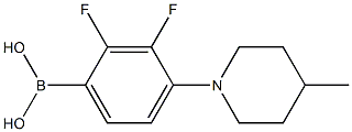 (2,3-二氟-4-(4-甲基哌啶-1-基)苯基)硼酸结构式