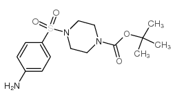 4-(4-氨基苯基磺酰基)哌嗪-1-羧酸叔丁酯结构式