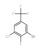 3-溴-5-氯-4-碘三氟甲苯结构式