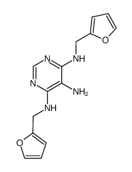 N4,N6-difurfuryl-pyrimidine-4,5,6-triamine结构式
