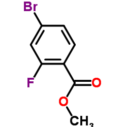 4-溴-2-氟苯甲酸甲酯结构式