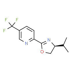 (S)-4-异丙基-2-(5-(三氟甲基)吡啶-2-基)-4,5-二氢噁唑结构式