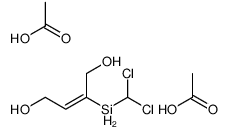 acetic acid,2-(dichloromethylsilyl)but-2-ene-1,4-diol结构式