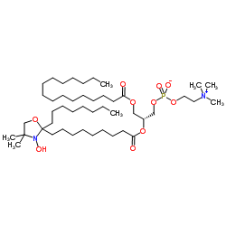 1-棕榈酰基-2-硬脂酰基-(10-羟基)-sn-甘油-3-磷酸胆碱结构式
