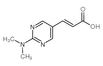 (2E)-3-[2-(二甲基氨基)嘧啶-5-基]丙烯酸结构式