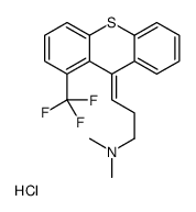 (3Z)-N,N-dimethyl-3-[1-(trifluoromethyl)thioxanthen-9-ylidene]propan-1-amine,hydrochloride结构式