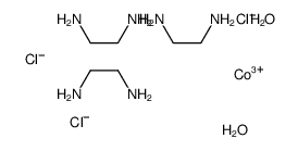 三水合三(乙二胺)氯化钴(III)结构式