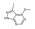 3-Iodo-4-methylmercapto-1H-pyrazolo-[3,4-d]pyrimidine Structure