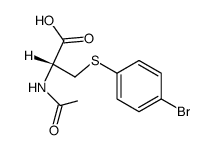 S-(p-bromophenyl)-N-acetyl-L-cysteine结构式
