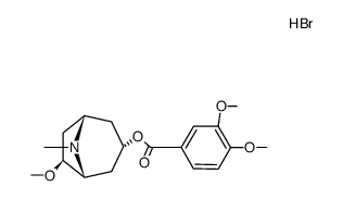 (+-)-6exo-methoxy-3endo-veratroyloxy-tropane, hydrobromide Structure