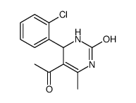 5-acetyl-4-(2-chlorophenyl)-6-methyl-3,4-dihydro-1H-pyrimidin-2-one Structure