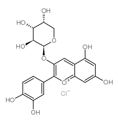 矢车菊素-3-阿拉伯糖苷结构式