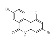 6(5H)-Phenanthridinone,3,8-dibromo-1-chloro-结构式