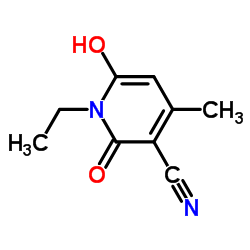 1-乙基-6-羟基-4-甲基-2-氧代-1,2-二氢-3-吡啶腈结构式