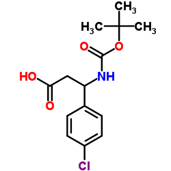 3-(Boc-氨基)-3-(4-氯苯基)丙酸结构式