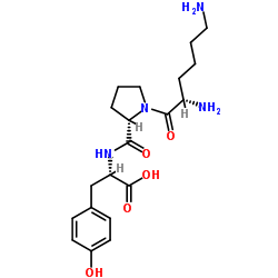 H-Lys-Pro-Tyr-OH acetate salt结构式