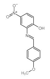 Phenol,2-[[(4-methoxyphenyl)methylene]amino]-4-nitro-结构式