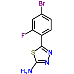 5-(4-溴-2-氟苯基)-1,3,4-噻二唑-2-胺结构式