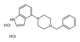 4-(4-苄基哌嗪)-1H-吲哚双盐酸盐水合物结构式