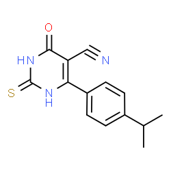 4-oxo-6-[4-(propan-2-yl)phenyl]-2-sulfanylidene-1,2,3,4-tetrahydropyrimidine-5-carbonitrile Structure