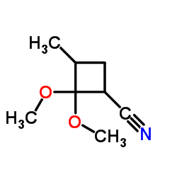 Cyclobutanecarbonitrile, 2,2-dimethoxy-3-methyl- (9CI)结构式
