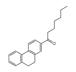 1-(9,10-dihydrophenanthren-2-yl)heptan-1-one结构式