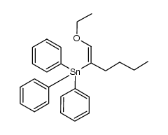 (Z)-1-ethoxy-2-triphenylstannylhex-1-ene结构式