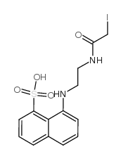 N-(碘乙酰氨基乙基)-8-萘胺-1-磺酸结构式